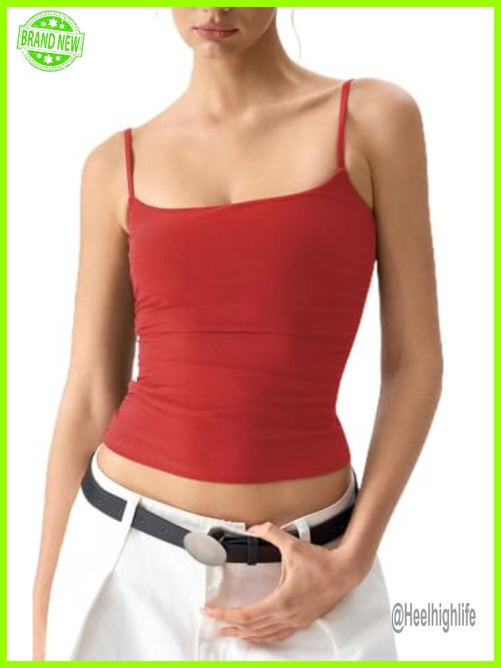 Women's Mesh Camisole Tank Top Double Lined Spaghetti Strap Square Neck Ruched